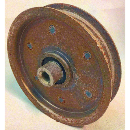 Terre Products Flat Idler Pulley - 4'' Flat Dia. - 3/8'' Bore - Steel 391405